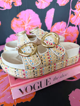 Load image into Gallery viewer, Lori Woven Buckle Sandals - Multi Colored Woven
