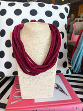 Load image into Gallery viewer, Chunky 8 Strand Rope Necklace-Wine
