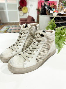 Samantha Woven High Top Sneakers - Bone