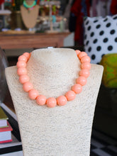 Load image into Gallery viewer, Chunky Beaded Ball Necklace-Peach
