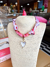 Load image into Gallery viewer, Various Scarf Charm Necklace - Pearl Heart
