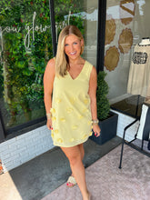 Load image into Gallery viewer, Ridley Sleeveless Floral Mini Dress- Yellow
