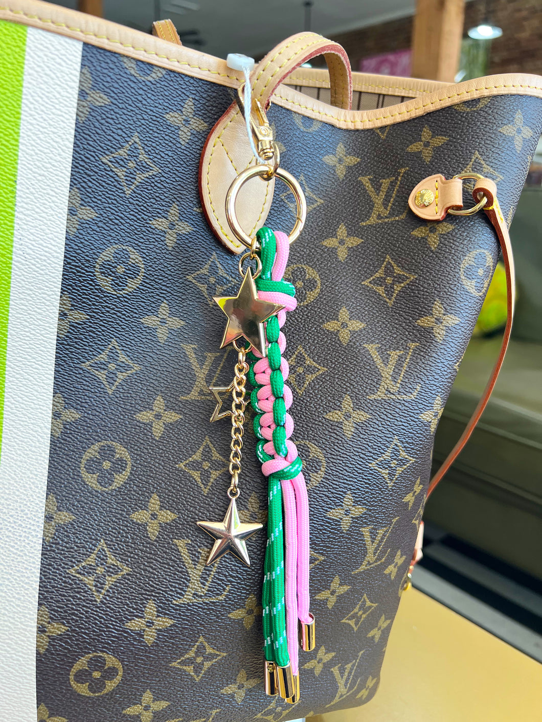 Starlet Bag Charm - Green/Pink