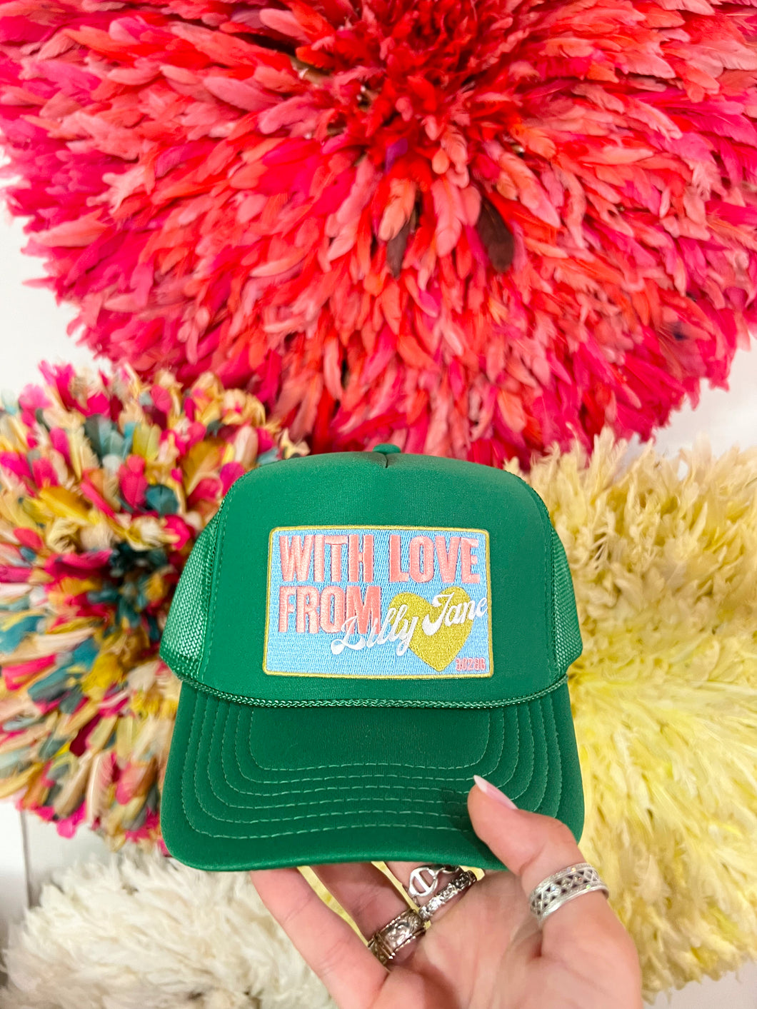 With Love From Lilly Jane Trucker Hat - Kelly Green