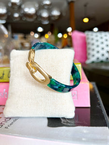 Emerald Acrylic Hook Bracelet