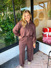 Load image into Gallery viewer, Bobbie Luxe Soft Wide Leg Pant Set - Brown
