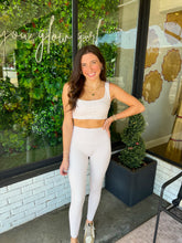 Load image into Gallery viewer, Gingham Performance High Rise Leggings - Beige
