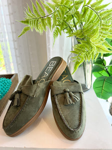 Tyra Loafer Mule- Olive