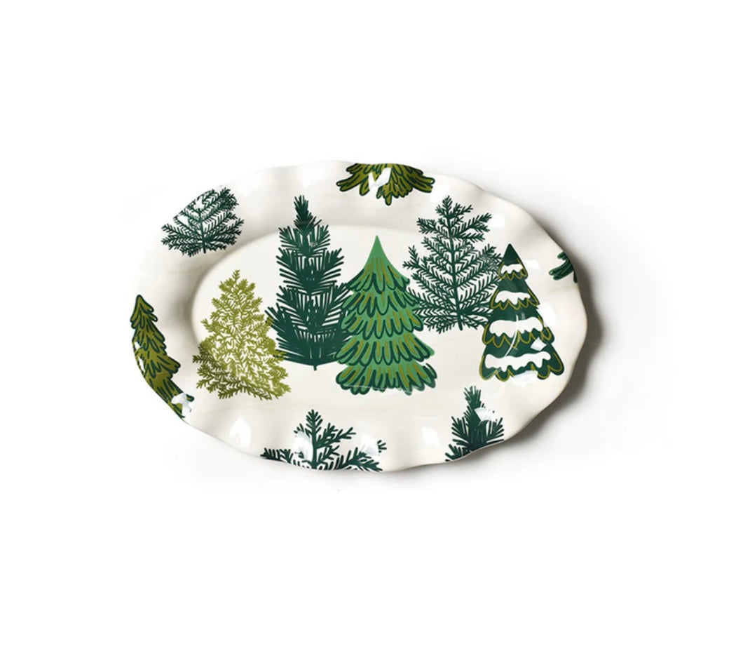 Fir Forest Ruffle Oval Platter
