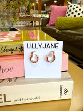 Load image into Gallery viewer, Dainty Gold Nail Head Hoop Earrings
