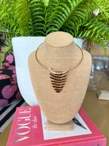 Gold Geometric Dangle Necklace