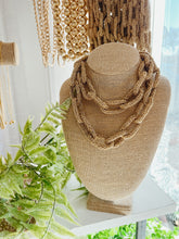Load image into Gallery viewer, Gold Seed Bead Link Layered Necklace
