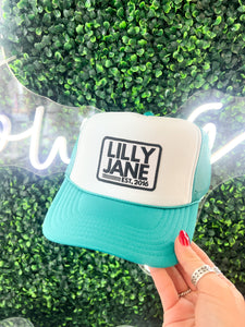 Lilly Jane Vintage Logo Trucker Hat- Teal