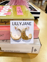 Load image into Gallery viewer, Gold Chunky Textured Cross Hoops

