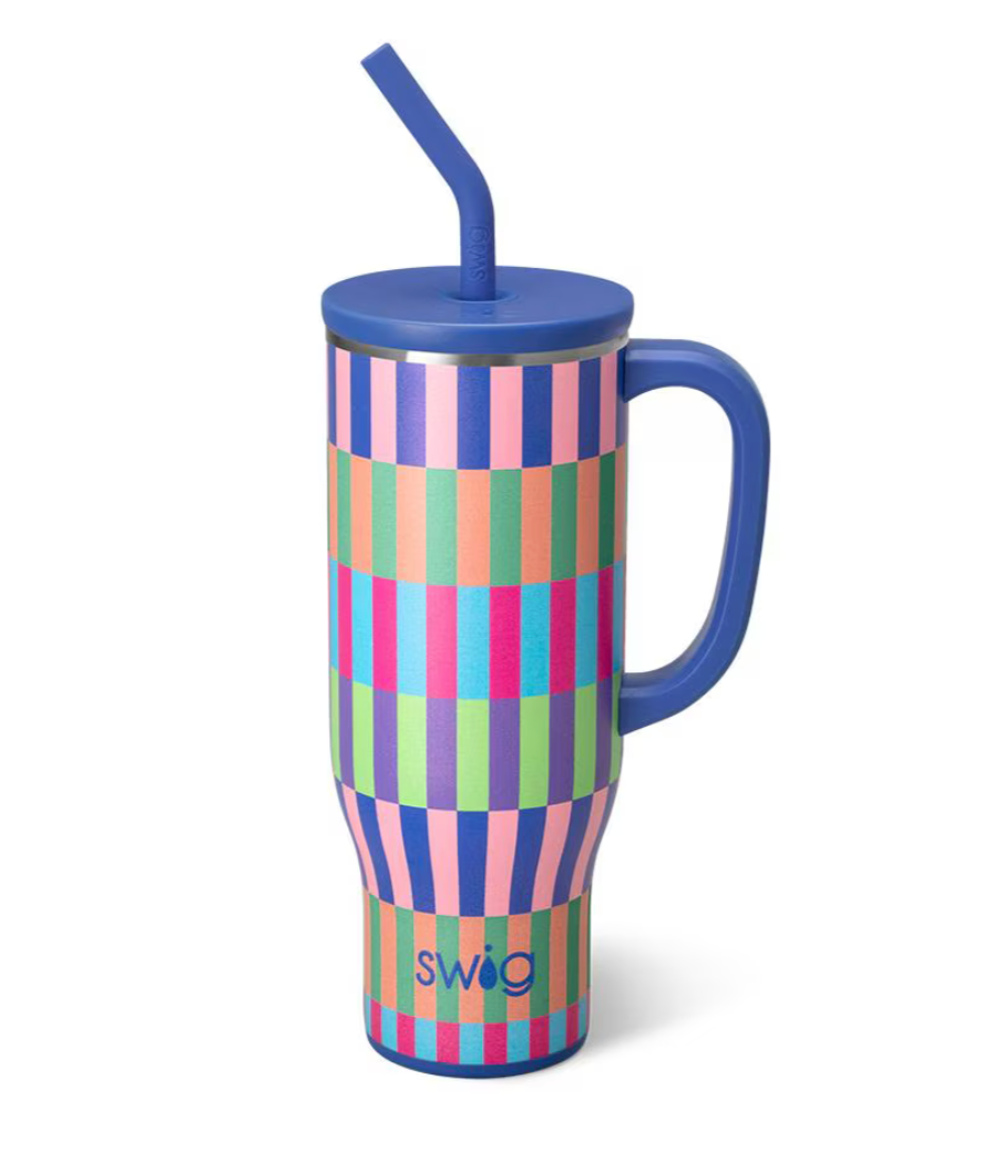 Brite Stripe Mega Cup 30oz- SWIG