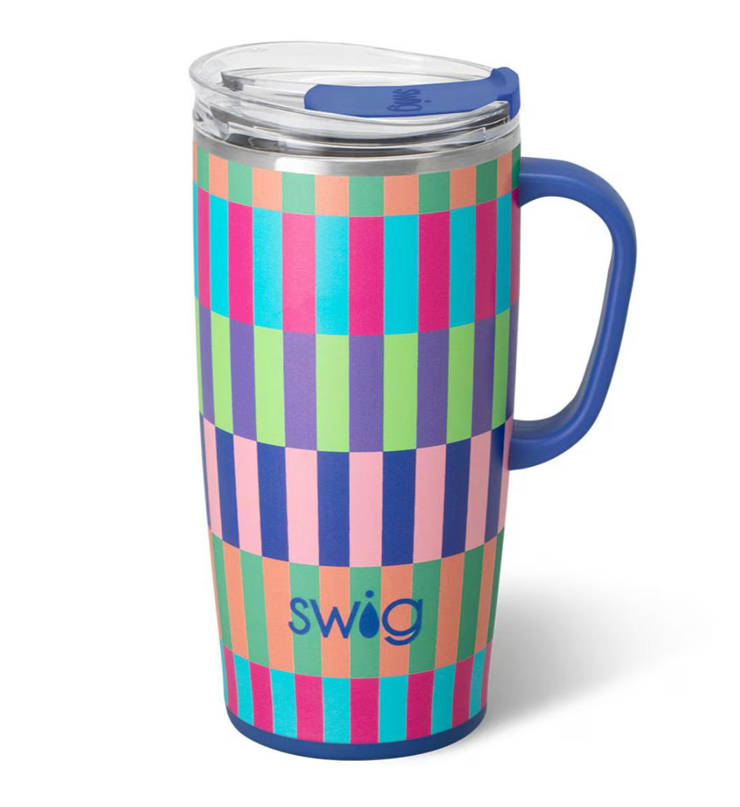 Brite Stripe Travel Mug 22oz - SWIG