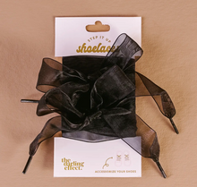 Load image into Gallery viewer, Ribbon Shoelaces - Black
