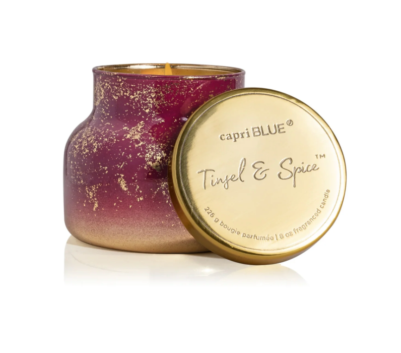 Tinsel & Spice Glimmer 8oz Candle - Capri Blue