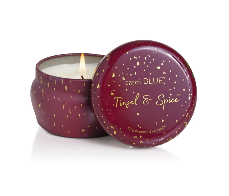 Tinsel & Spice Glimmer Mini Tin - Capri Blue