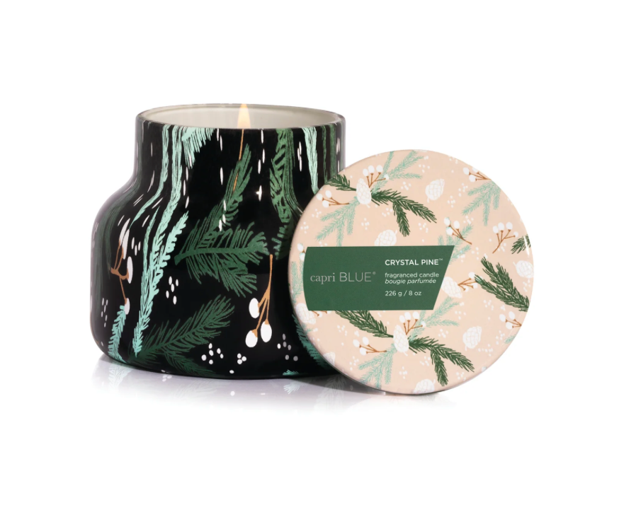 Crystal Pine Pattern Play 8oz Candle - Capri Blue