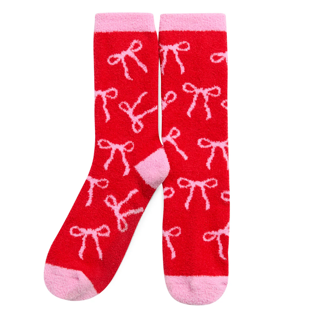 Bow Socks- Red