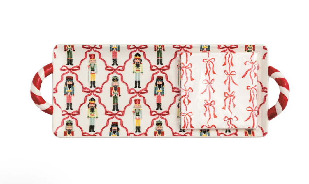 Nutcracker Hostess Tray Set