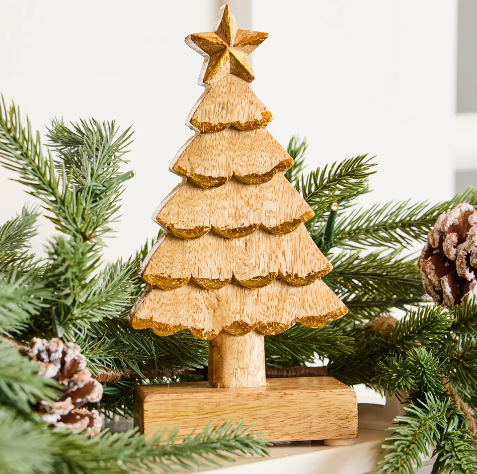 Gold Wooden Tree - 8 inch