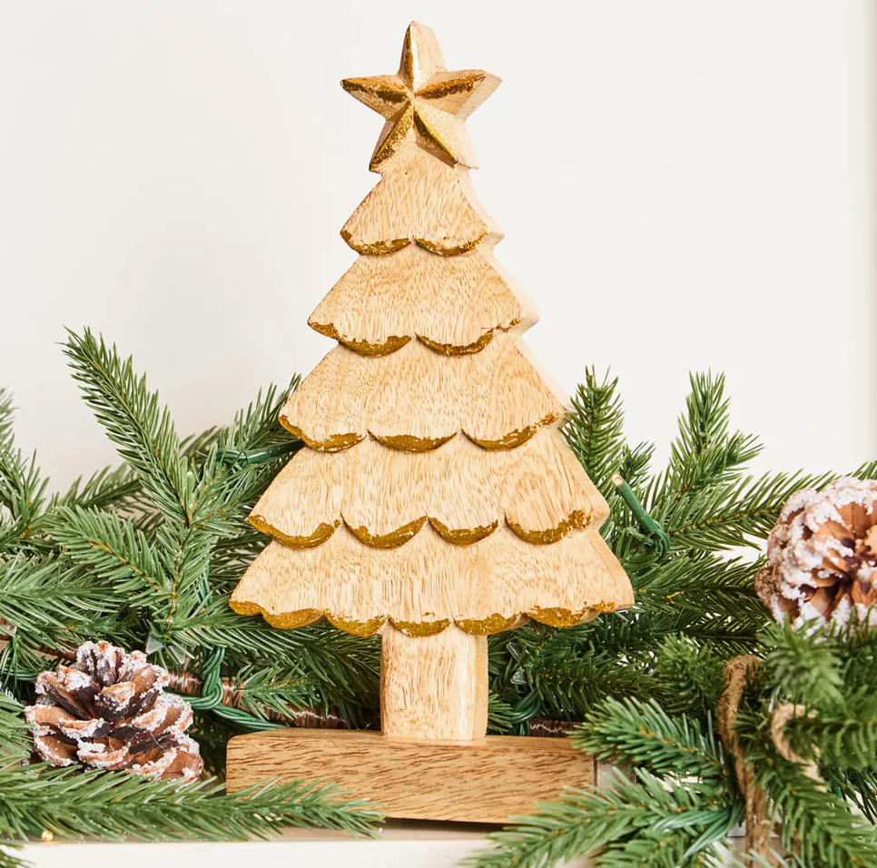 Gold Wooden Tree - 10 inch
