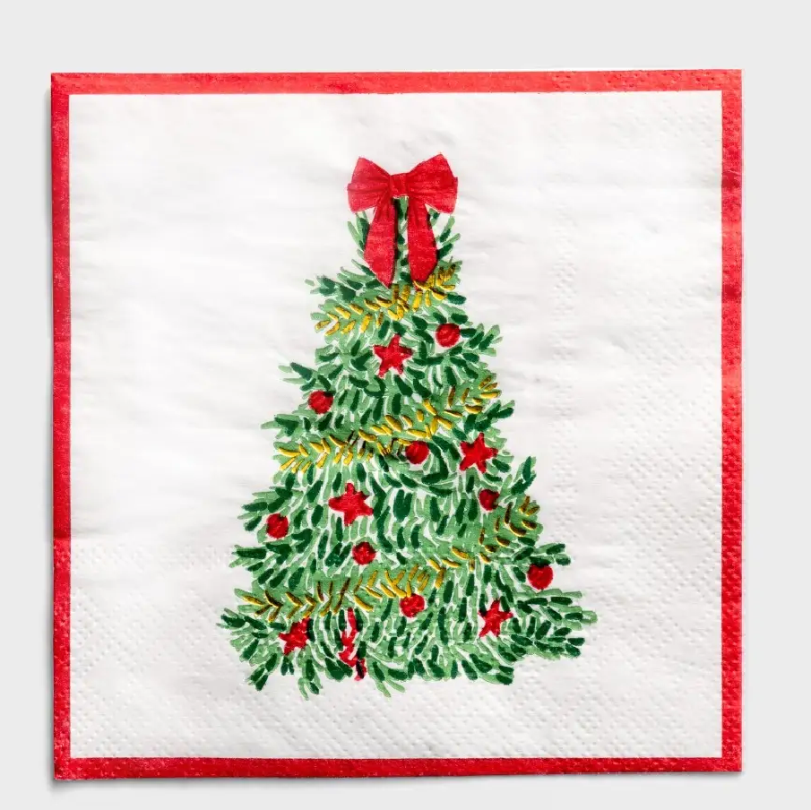 Traditional Tree Cocktail Napkins