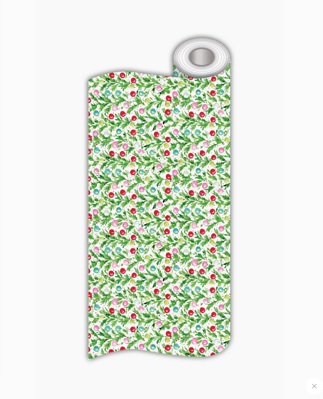 Green Holly & Colorful Ornaments Wrapping Paper - Rosanne Beck