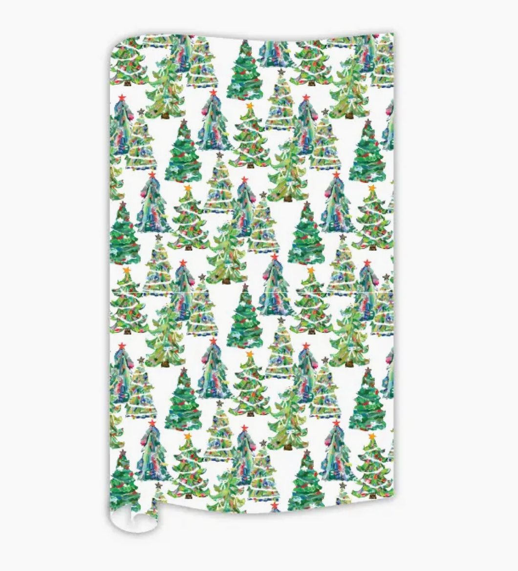 Christmas Tree Trio Wrapping Paper - Rosanne Beck