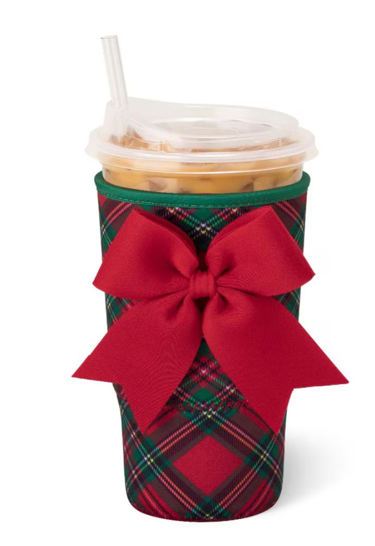 Christmas Plaid Iced Cup Coolie