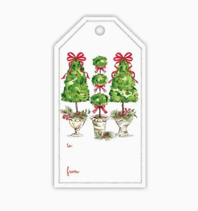 Christmas Topiary Trio Gift Tags- Rosanne Beck