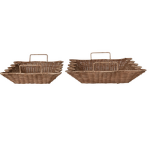 Load image into Gallery viewer, Rattan Scalloped Hand Woven Tray
