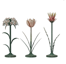 Load image into Gallery viewer, Large Metal Floral Taper Candle Holder
