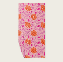 Load image into Gallery viewer, XL Quick Dry Beach Towel - Pink Poppin' Petals

