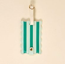 Load image into Gallery viewer, Jetsetter Luggage Tag - Teal Sicily Stripes
