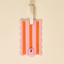 Load image into Gallery viewer, Jetsetter Luggage Tag - Pink Sicily Stripes
