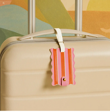 Load image into Gallery viewer, Jetsetter Luggage Tag - Pink Sicily Stripes
