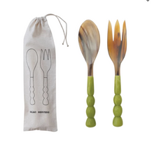 Load image into Gallery viewer, Marble Resin Salad Servers (Set of 2)

