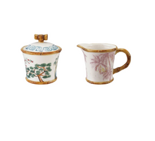Load image into Gallery viewer, Hand Painted Bamboo Stoneware Creamer
