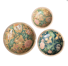 Load image into Gallery viewer, Floral Mango Wood Decorative Bowls
