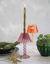 Load image into Gallery viewer, Glass Scalloped Table Light Taper Holder - Small
