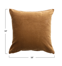 Load image into Gallery viewer, Brown Cotton Velvet Square Pillow
