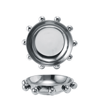 Load image into Gallery viewer, Stoneware Ball Studded Dish - Chrome
