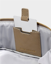 Load image into Gallery viewer, Fold Out Mirror Makeup Bag- Suede Taupe
