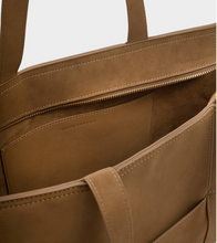 Load image into Gallery viewer, Taya Woven Suede Tote Bag- Caramel
