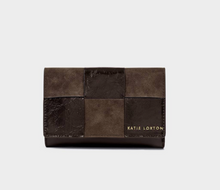 Load image into Gallery viewer, Taya Woven Suede Wallet- Chocolate
