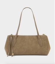 Load image into Gallery viewer, Hattie Suede Shoulder Bag-Taupe
