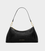 Load image into Gallery viewer, Miley Small Shoulder Bag -Black Eel
